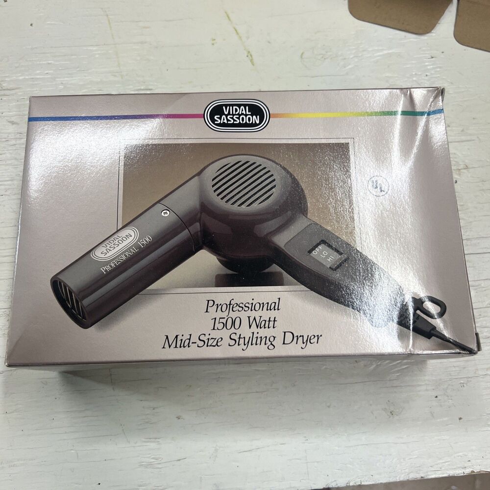Vtg Vidal Sassoon VS-509 1500W Professional Hair Dryer new in Original Box